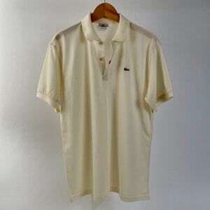 Lacoste Pale Yellow Cotton Pique Polo T Shirt, Size 7 (XL)